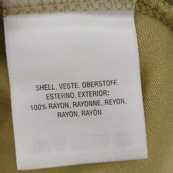 Anthropologie Meadow Rue Pleated Swing Tunic Tank Top Lime Green Size XS - Picture 7 of 7